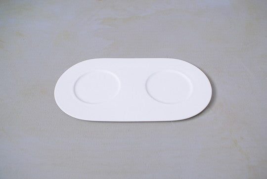 1616 / arita japan  S&B Platter For Milk & Sugar Set White W220×D120×H5mm