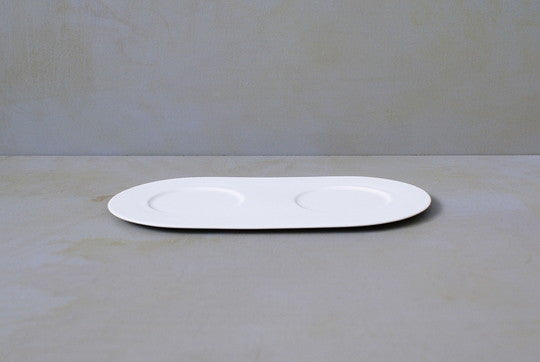 1616 / arita japan S&B Platter For Milk & Sugar Set White W220×D120×H5mm